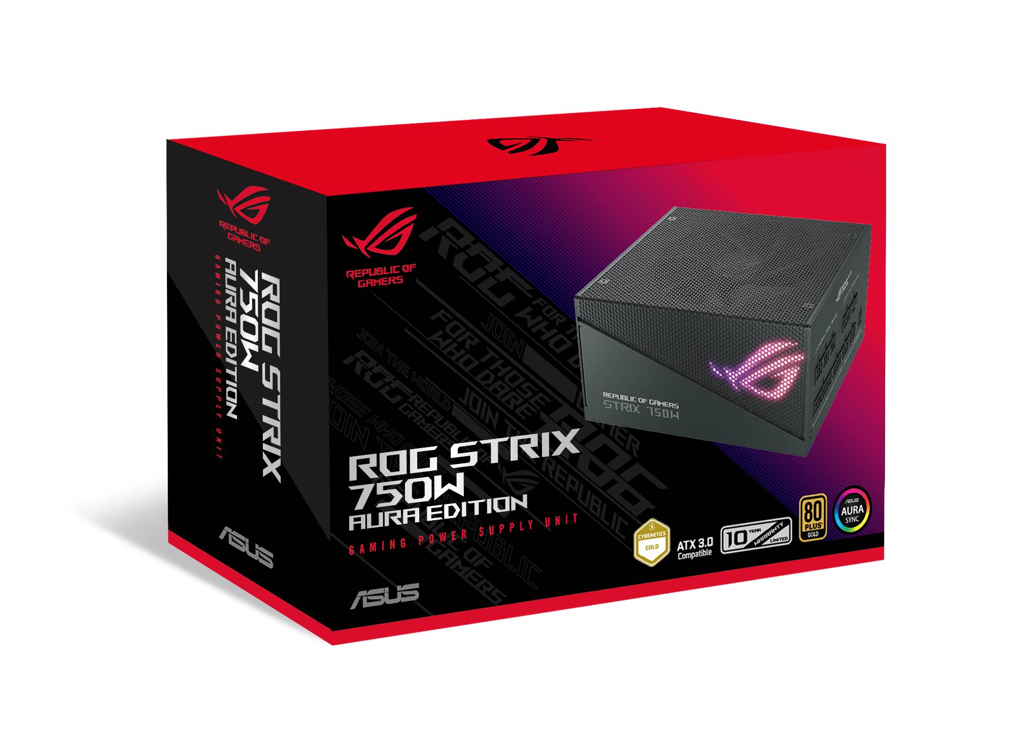 ASUS ROG Strix 750W Gold Aura Edition power supply unit 20+4 pin ATX ATX Zwart