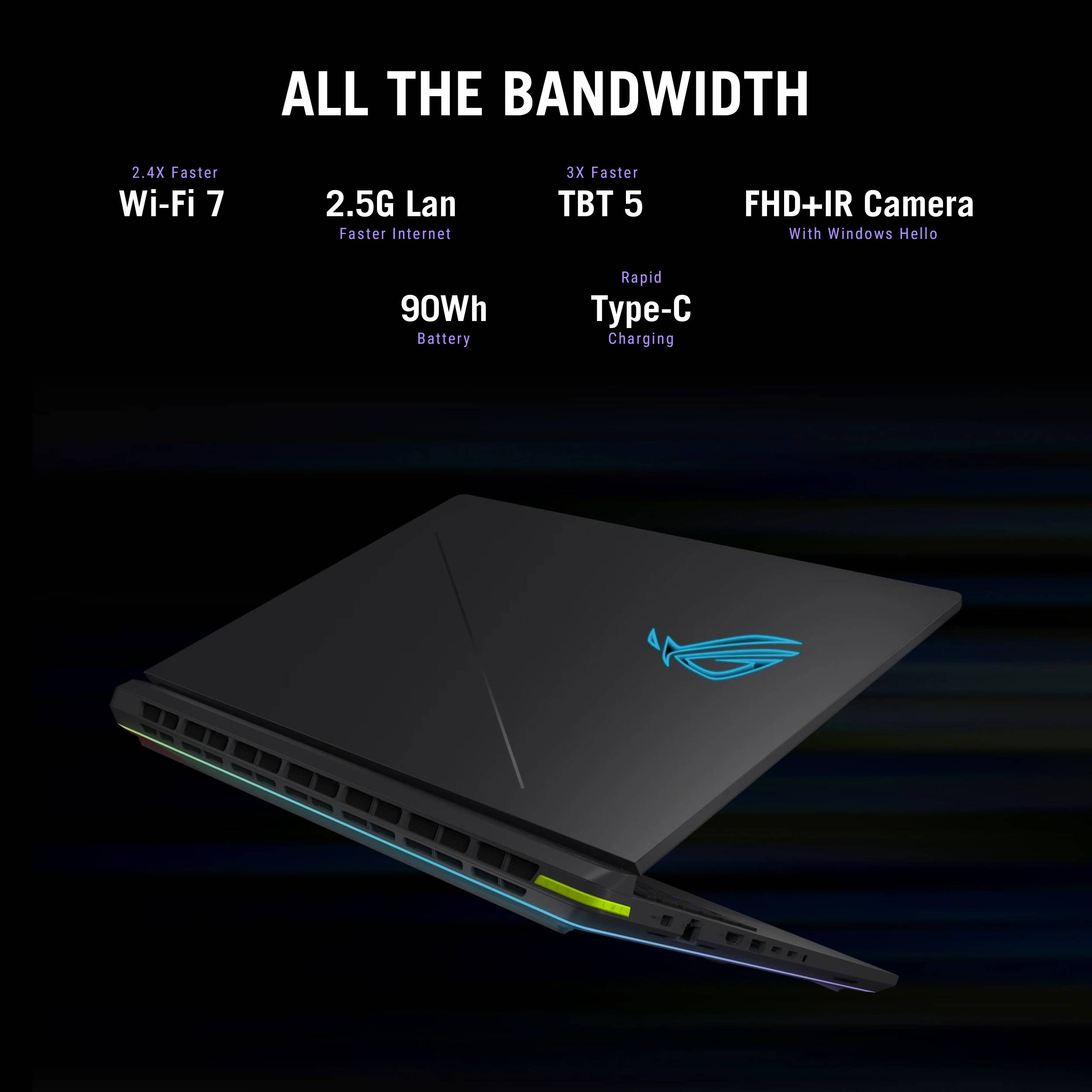 ASUS ROG Strix G16 G615LW-S5058W Copilot+ PC Intel Core Ultra 9 275HX Laptop 40,6 cm (16") WQXGA 32 GB DDR5-SDRAM 1 TB SSD NVIDIA GeForce RTX 5080 Wi-Fi 7 (802.11be) Windows 11 Home Nederlands Zwart, Grijs