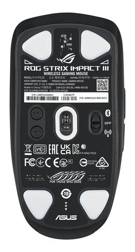 ASUS ROG Strix Impact III Wireless muis Gamen Ambidextrous RF-draadloos + Bluetooth Optisch 36000 DPI
