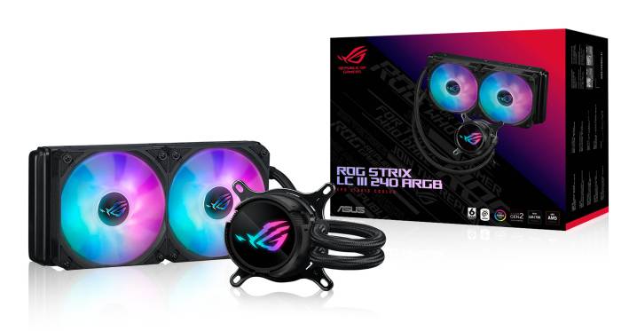 ASUS ROG Strix LC III 240 ARGB Processor Kit voor vloeistofkoeling 12 cm Zwart