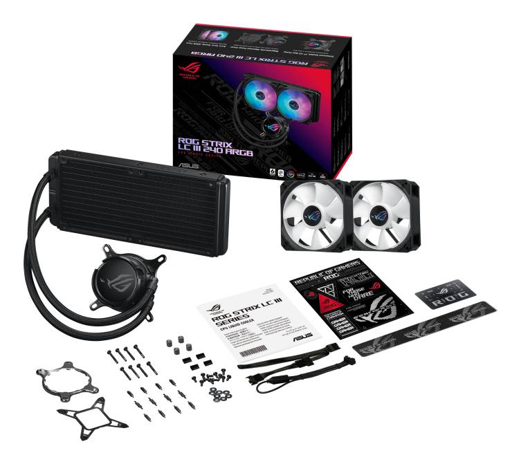 ASUS ROG Strix LC III 240 ARGB Processor Kit voor vloeistofkoeling 12 cm Zwart