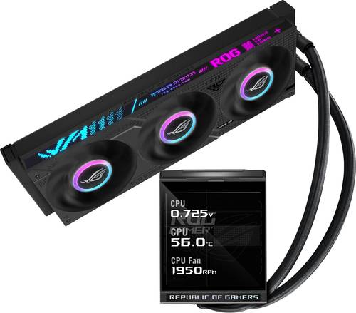 ASUS ROG Strix LC IV 360 ARGB LCD Processor Alles-in-één vloeistofkoeler 12 cm Zwart