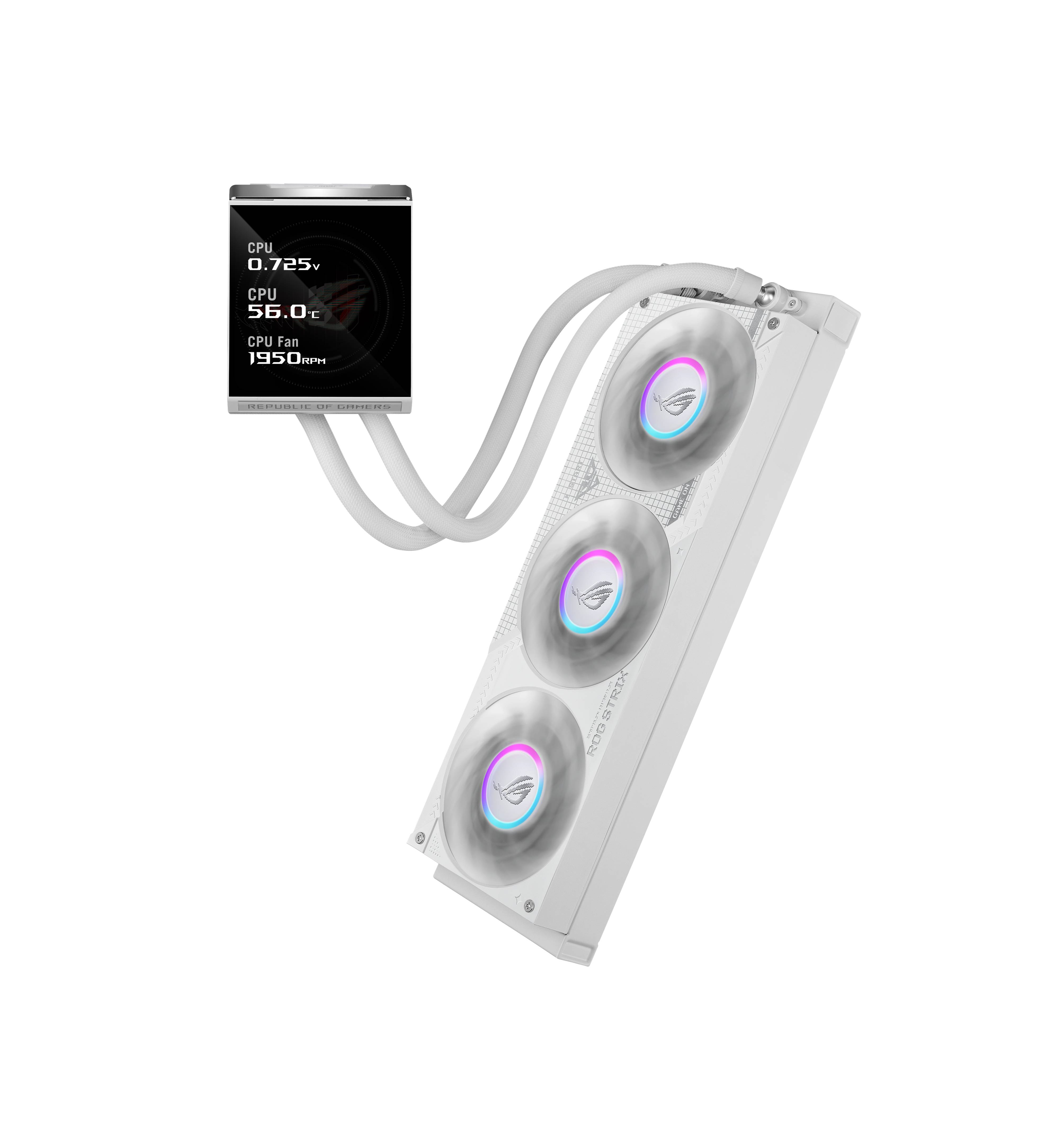 ASUS ROG Strix LC IV 360 ARGB LCD White Edition Processor Kit voor vloeistofkoeling 12 cm Wit