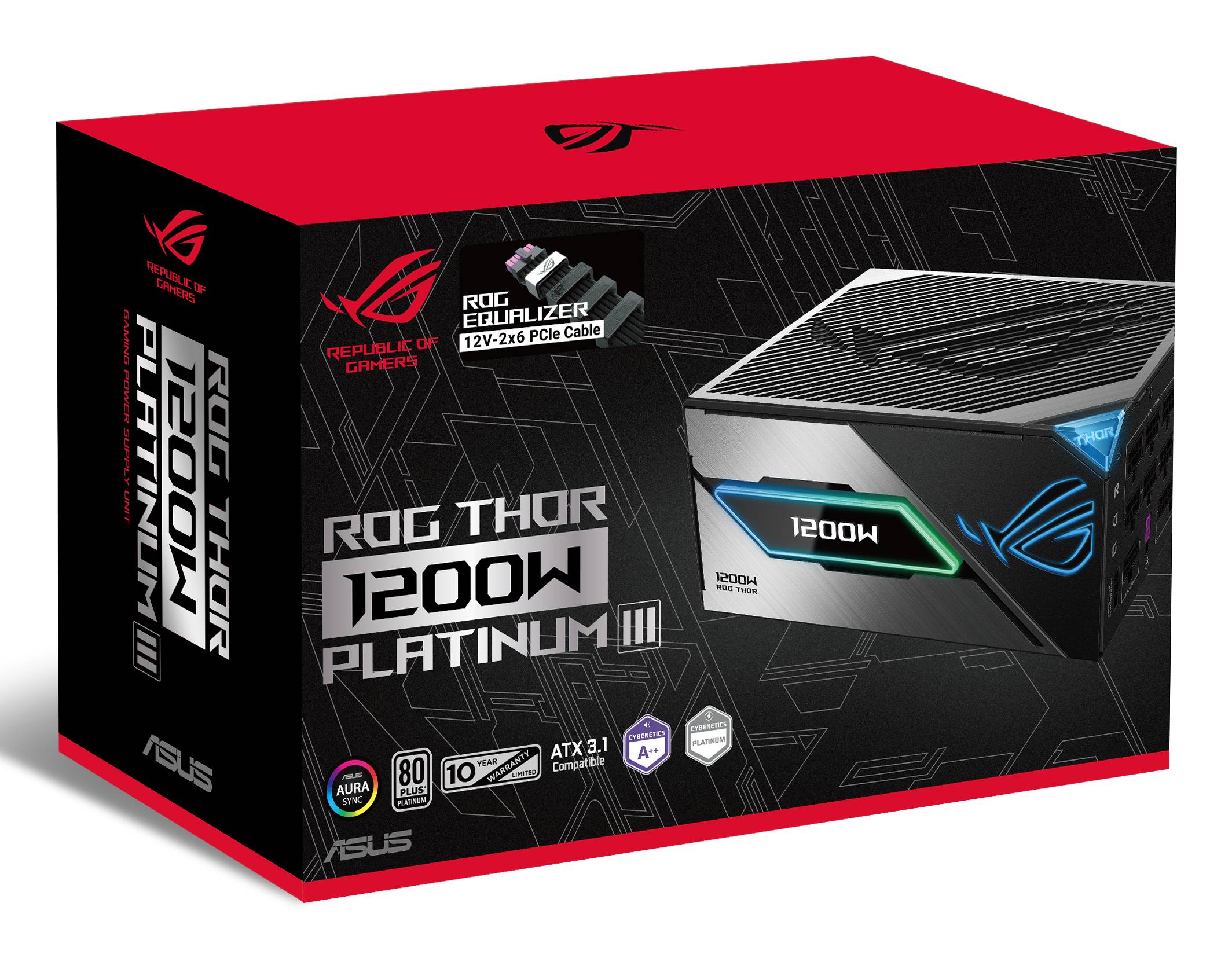 ASUS ROG -THOR-1200P3-GAMING-E power supply unit 1200 W 24-pin ATX ATX Zwart