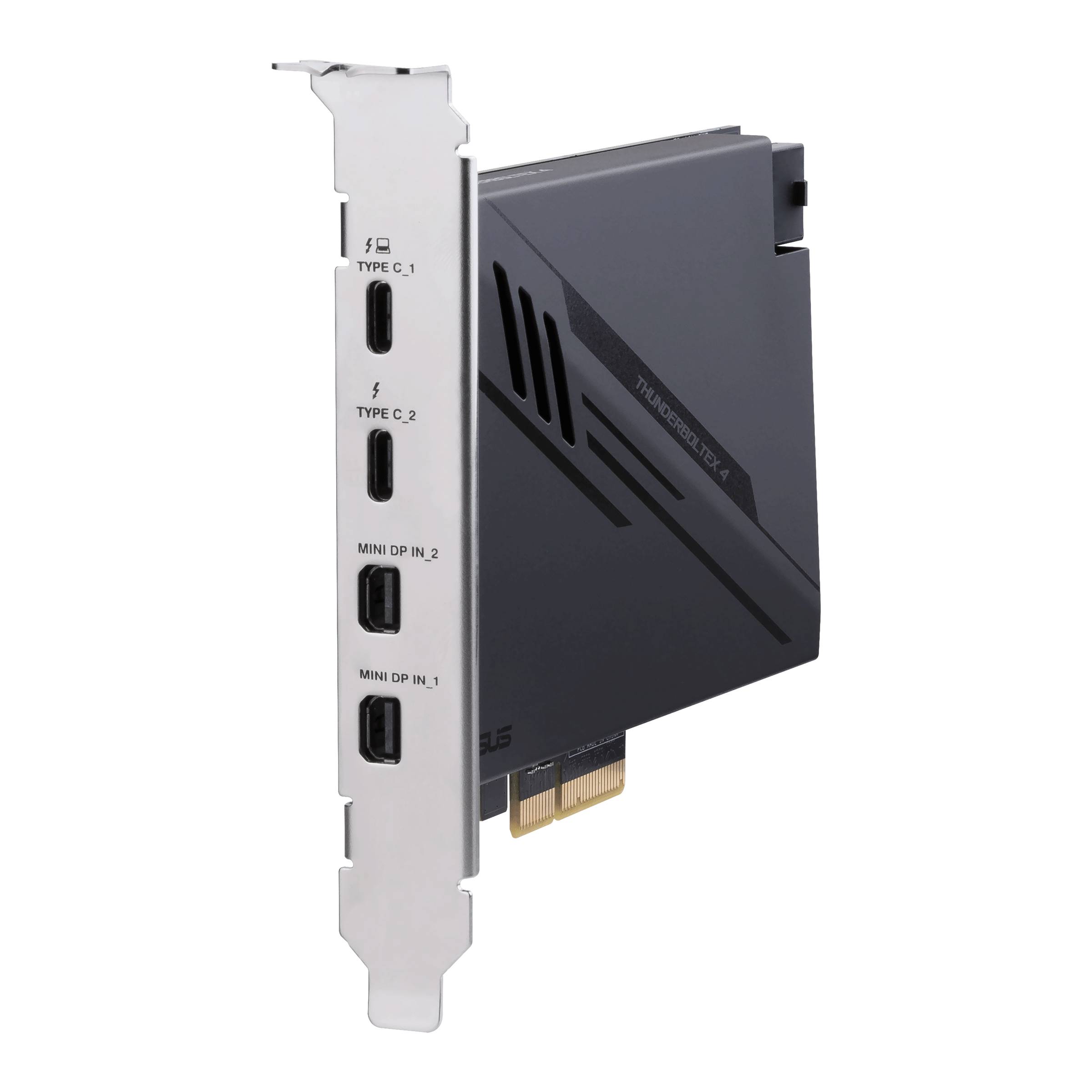 ASUS ThunderboltEX 4 interfacekaart/-adapter Intern Mini DisplayPort, PCIe, Thunderbolt, USB 2.0, USB 3.2 Gen 2 (3.1 Gen 2)