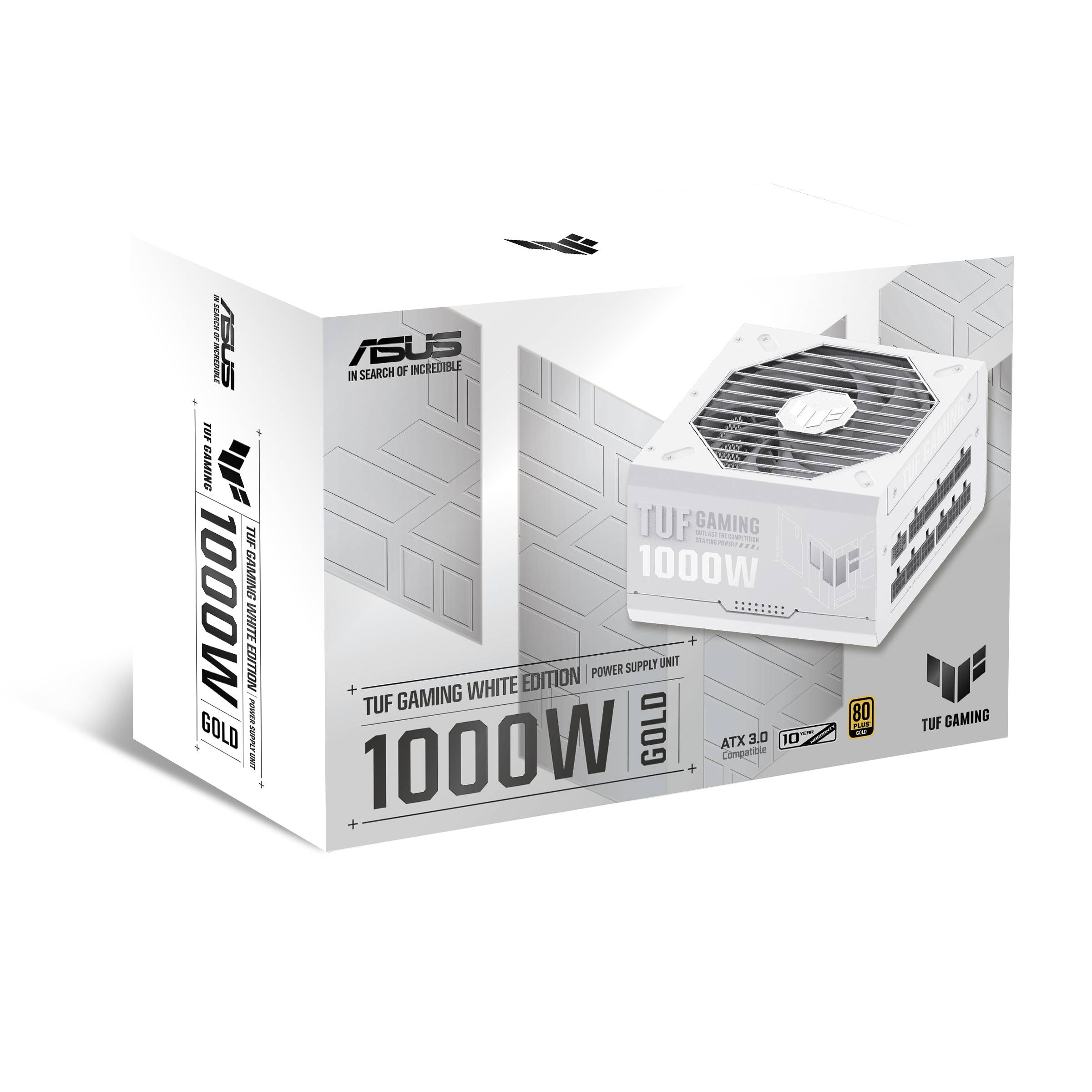 ASUS TUF Gaming 1000W Gold White Edition power supply unit 20+4 pin ATX ATX Wit