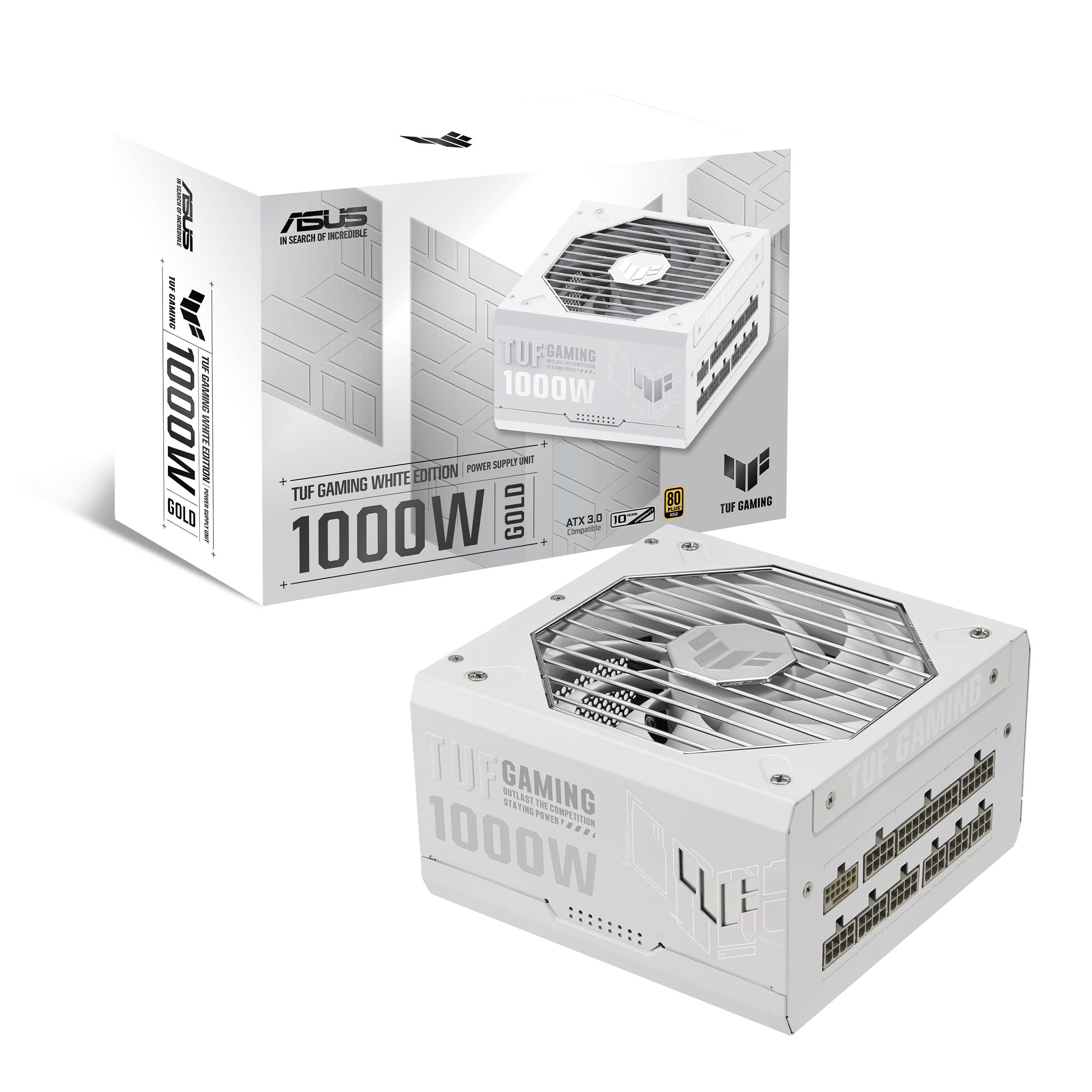 ASUS TUF Gaming 1000W Gold White Edition power supply unit 20+4 pin ATX ATX Wit