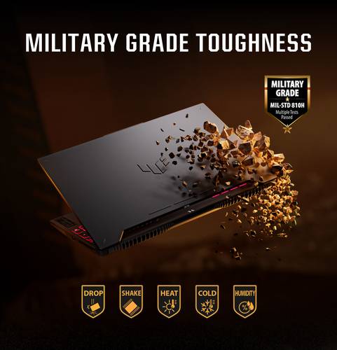 ASUS TUF Gaming A17 FA707NVR-HX013W AMD Ryzen™ 7 7435HS Laptop 43,9 cm (17.3") Full HD 16 GB DDR5-SDRAM 1 TB SSD NVIDIA GeForce RTX 4060 Wi-Fi 6 (802.11ax) Windows 11 Home Belgisch Grijs