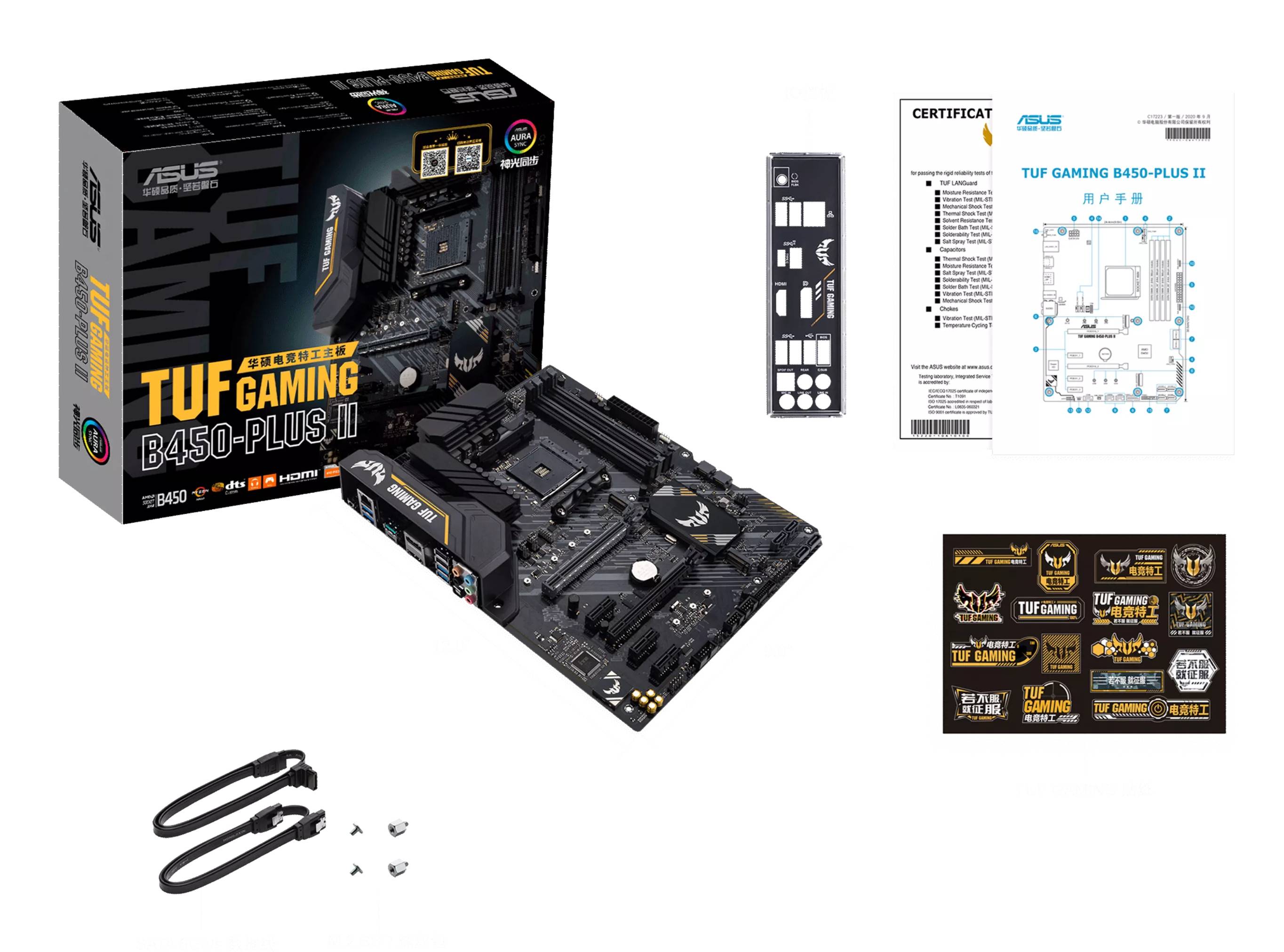 ASUS TUF GAMING B450-PLUS II AMD B450 Socket AM4 ATX