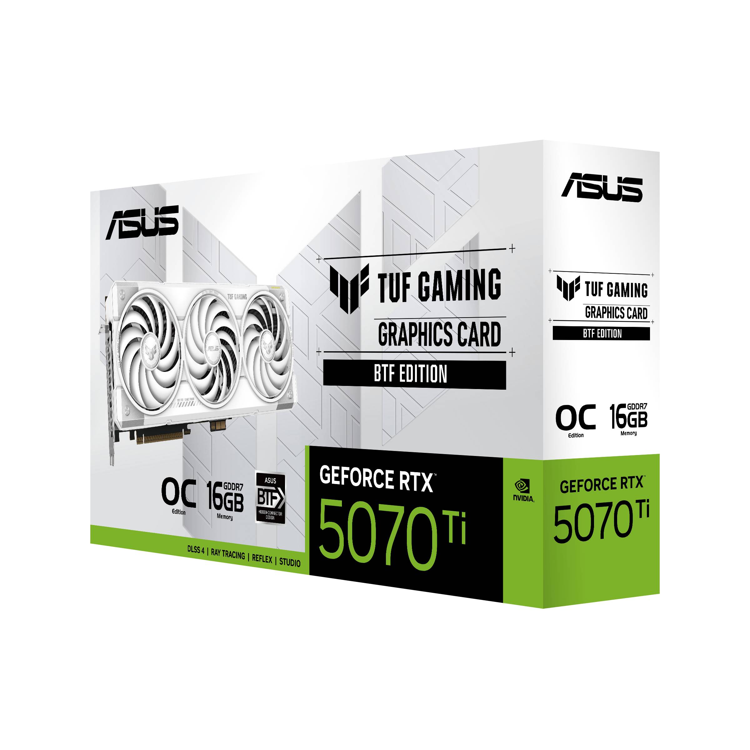 ASUS TUF-RTX5070TI-O16G-BTF-WHITE NVIDIA GeForce RTX 5070 Ti 16 GB GDDR7
