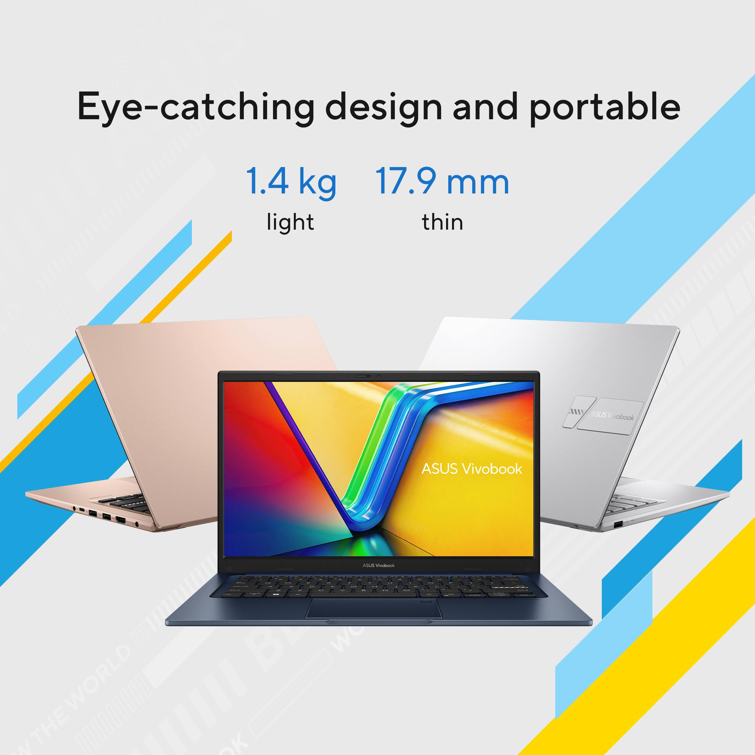 ASUS Vivobook 14 X1404VA-EB2161W Intel Core 5 120U Laptop 35,6 cm (14") Full HD 16 GB DDR5-SDRAM 512 GB SSD Wi-Fi 6 (802.11ax) Windows 11 Home Nederlands Blauw