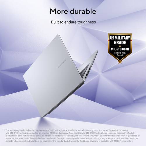 ASUS Vivobook 14 X1407QA-LY089W Copilot+ PC Snapdragon X1-26-100 Laptop 35,6 cm (14") WUXGA 16 GB LPDDR5x-SDRAM 512 GB SSD Wi-Fi 6E (802.11ax) Windows 11 Home Nederlands Zilver