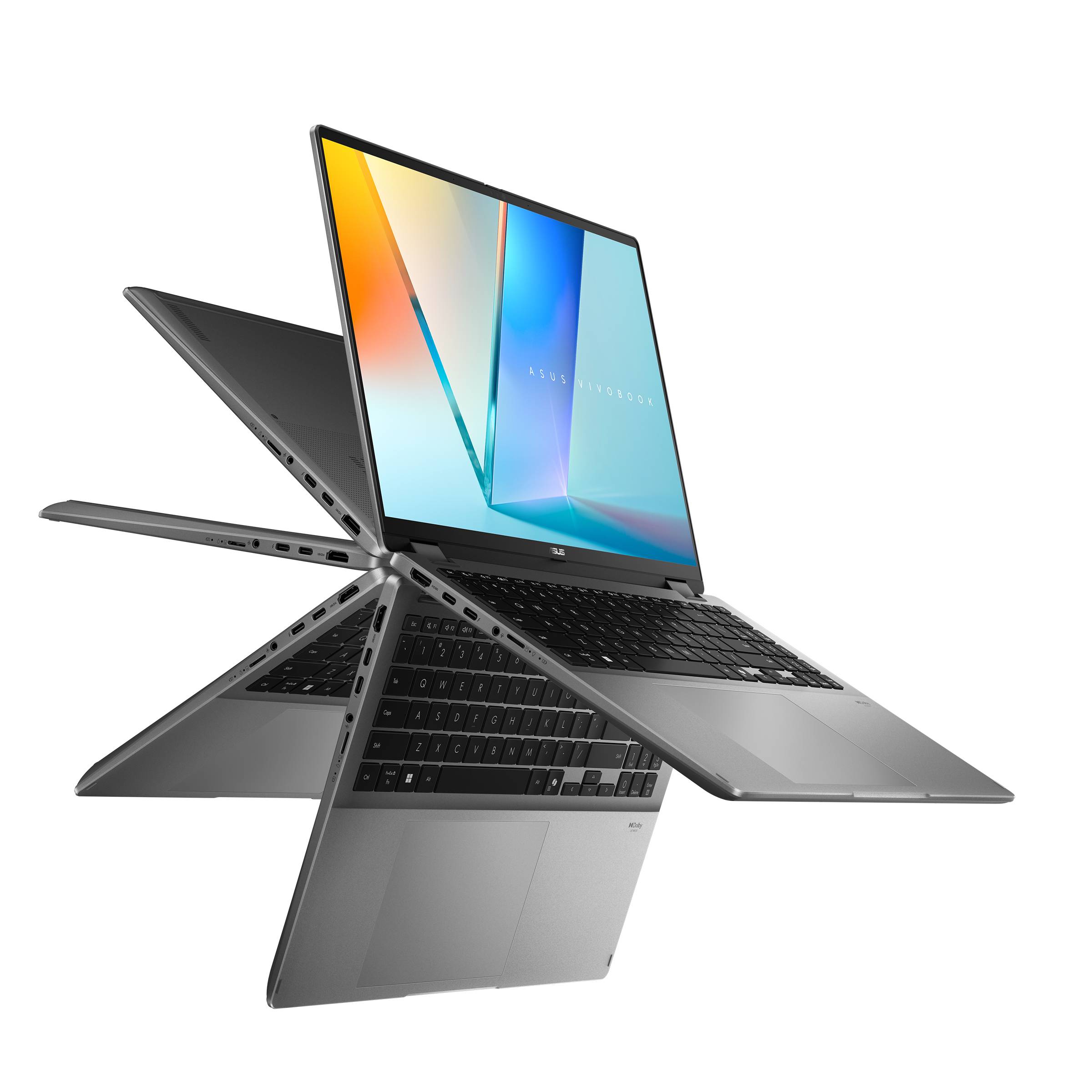 ASUS Vivobook 16 Flip TP3607SA-RJ022W Copilot+ PC Intel Core Ultra 7 258V Hybride (2-in-1) 40,6 cm (16") Touchscreen 3K 32 GB LPDDR5x-SDRAM 1 TB SSD Wi-Fi 7 (802.11be) Windows 11 Home Nederlands Zwart, Grijs