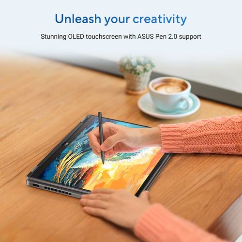 ASUS Vivobook 16 Flip TP3607SA-RJ022W Copilot+ PC Intel Core Ultra 7 258V Hybride (2-in-1) 40,6 cm (16") Touchscreen 3K 32 GB LPDDR5x-SDRAM 1 TB SSD Wi-Fi 7 (802.11be) Windows 11 Home Nederlands Zwart, Grijs