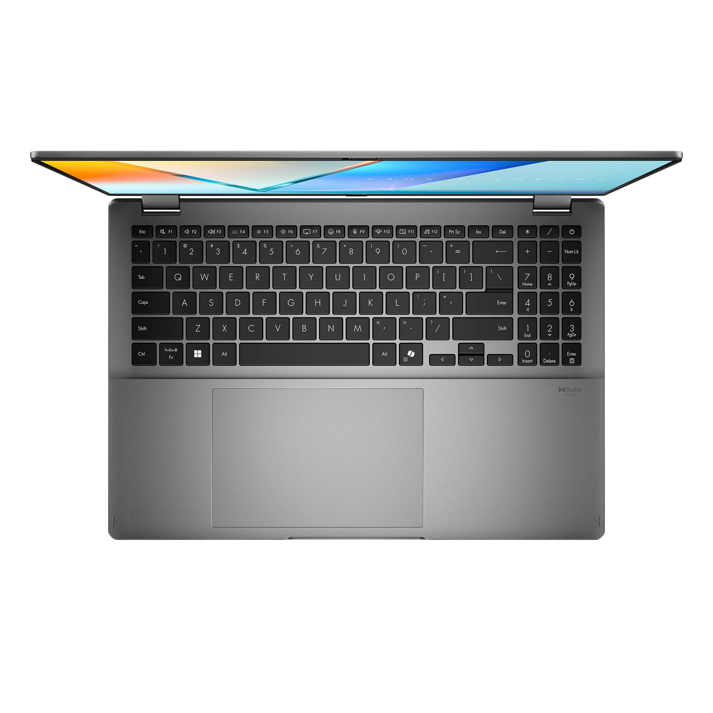 ASUS Vivobook 16 Flip TP3607SA-RJ022W Copilot+ PC Intel Core Ultra 7 258V Hybride (2-in-1) 40,6 cm (16") Touchscreen 3K 32 GB LPDDR5x-SDRAM 1 TB SSD Wi-Fi 7 (802.11be) Windows 11 Home Nederlands Zwart, Grijs