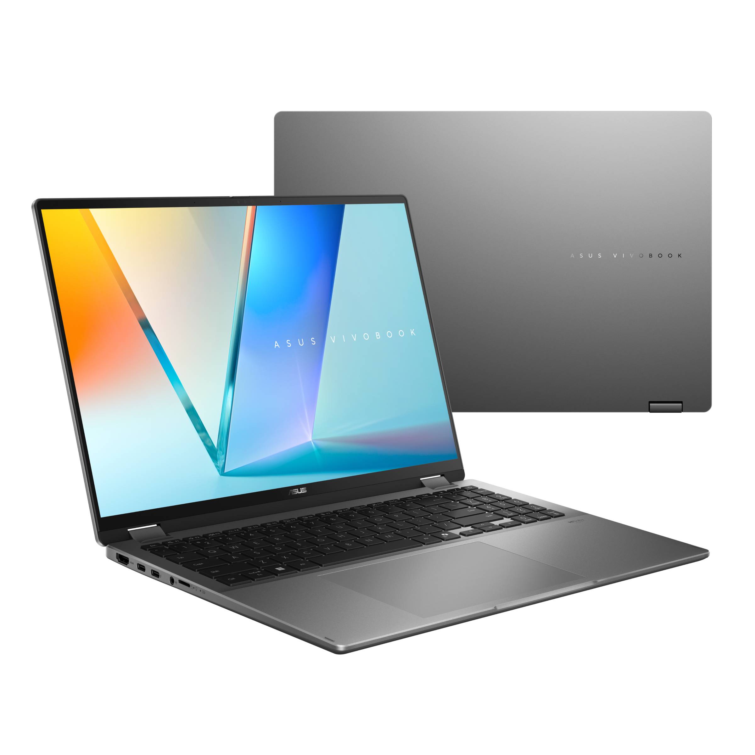 ASUS Vivobook 16 Flip TP3607SA-RJ022W Copilot+ PC Intel Core Ultra 7 258V Hybride (2-in-1) 40,6 cm (16") Touchscreen 3K 32 GB LPDDR5x-SDRAM 1 TB SSD Wi-Fi 7 (802.11be) Windows 11 Home Nederlands Zwart, Grijs