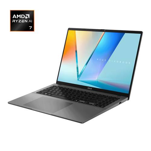 ASUS Vivobook S16 M3607GA-SH004W Copilot+ PC AMD Ryzen AI 7 445 Laptop 40,6 cm (16") WUXGA 32 GB DDR5-SDRAM 1 TB SSD Wi-Fi 6 (802.11ax) Windows 11 Home Nederlands Grijs
