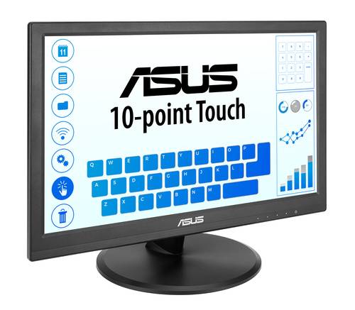 ASUS Touch VT169HE computer monitor 39,6 cm (15.6") 1920 x 1080 Pixels Full HD LED Touchscreen Tafelblad Zwart
