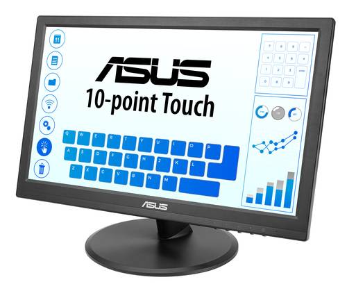 ASUS Touch VT169HE computer monitor 39,6 cm (15.6") 1920 x 1080 Pixels Full HD LED Touchscreen Tafelblad Zwart