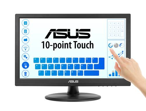 ASUS Touch VT169HE computer monitor 39,6 cm (15.6") 1920 x 1080 Pixels Full HD LED Touchscreen Tafelblad Zwart
