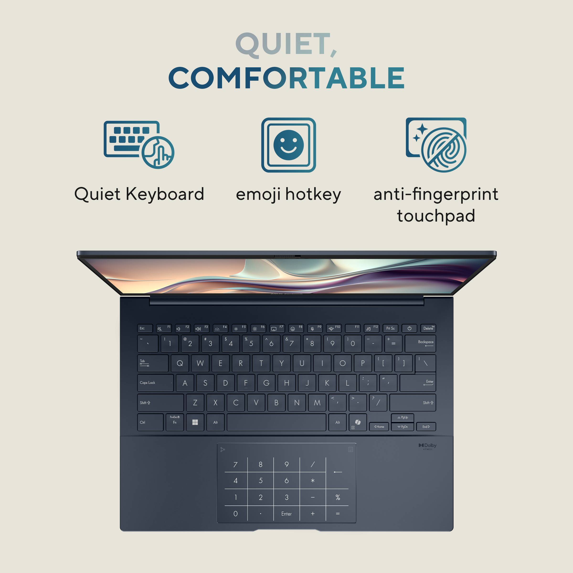 ASUS Zenbook 14 OLED UX3405CA-QD012W Intel Core Ultra 7 255H Laptop 35,6 cm (14") WUXGA 32 GB LPDDR5x-SDRAM 1 TB SSD Wi-Fi 7 (802.11be) Windows 11 Home Nederlands Blauw