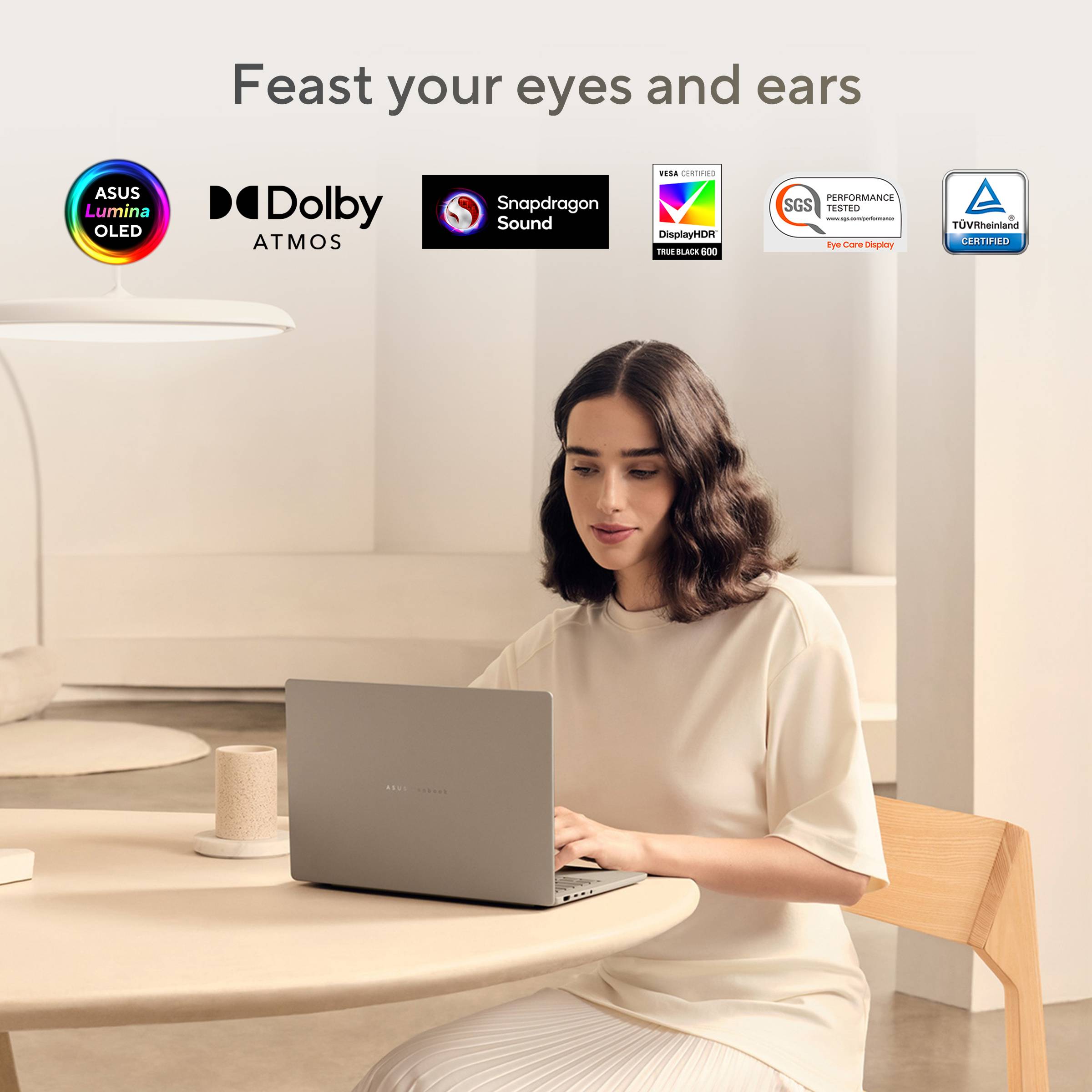 ASUS Zenbook A14 UX3407QA-QD237W Copilot+ PC Qualcomm Snapdragon X1-26-100 Laptop 35,6 cm (14") WUXGA 16 GB LPDDR5x-SDRAM 1 TB SSD Wi-Fi 6E (802.11ax) Windows 11 Home Nederlands Grijs