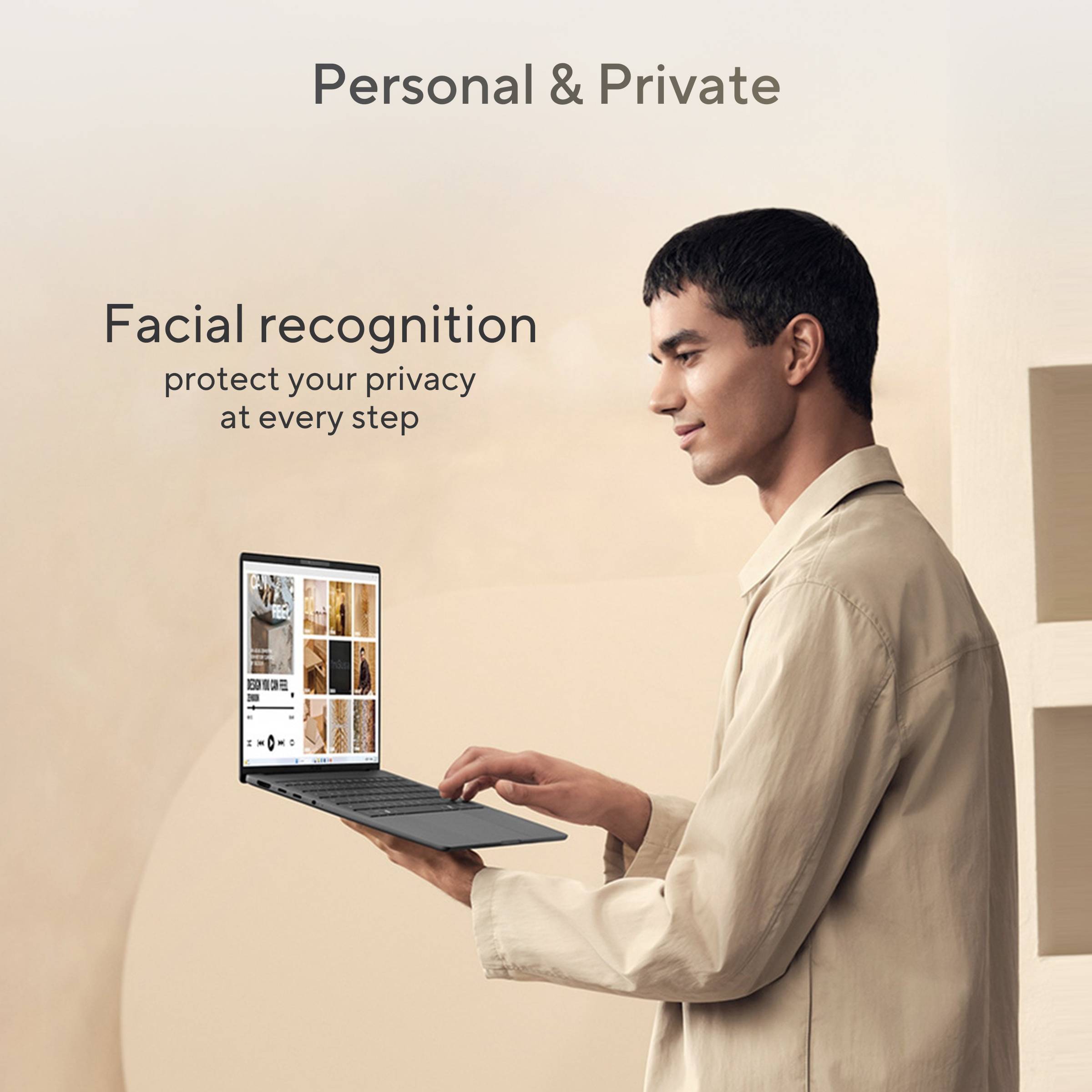 ASUS Zenbook A14 UX3407QA-QD237W Copilot+ PC Qualcomm Snapdragon X1-26-100 Laptop 35,6 cm (14") WUXGA 16 GB LPDDR5x-SDRAM 1 TB SSD Wi-Fi 6E (802.11ax) Windows 11 Home Nederlands Grijs