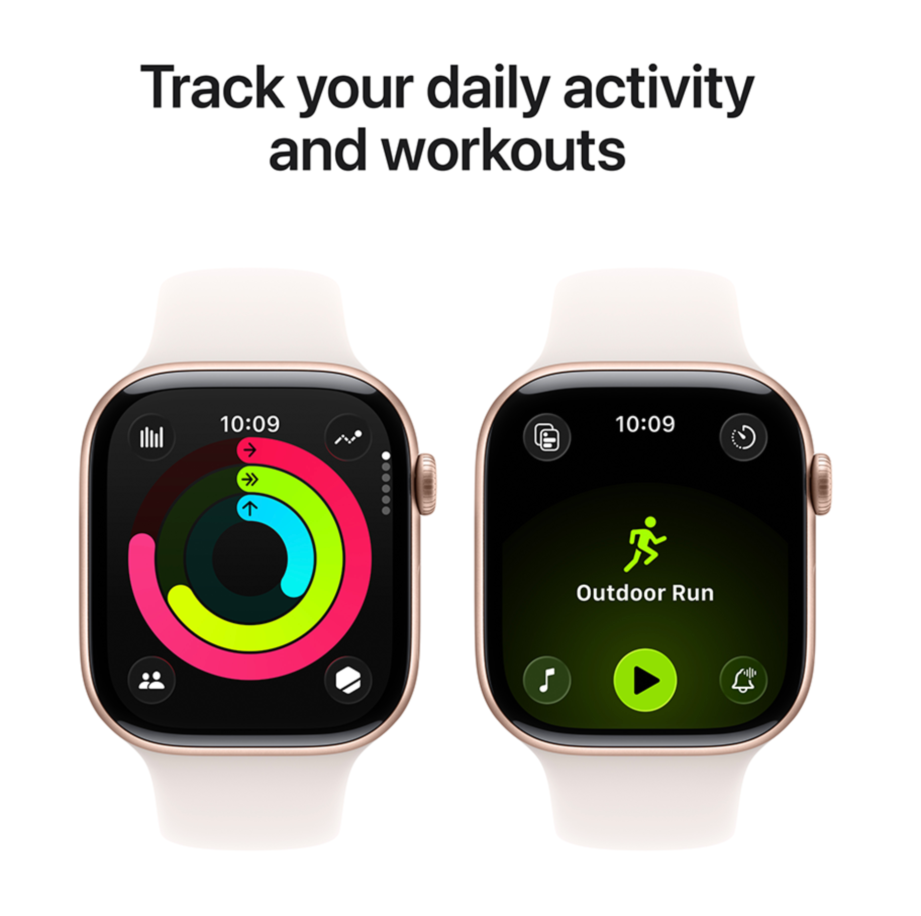 Apple Watch 11 Wifi + 5G - 46mm Rose Gold Aluminium Case with Light Blush Sport Band M/L