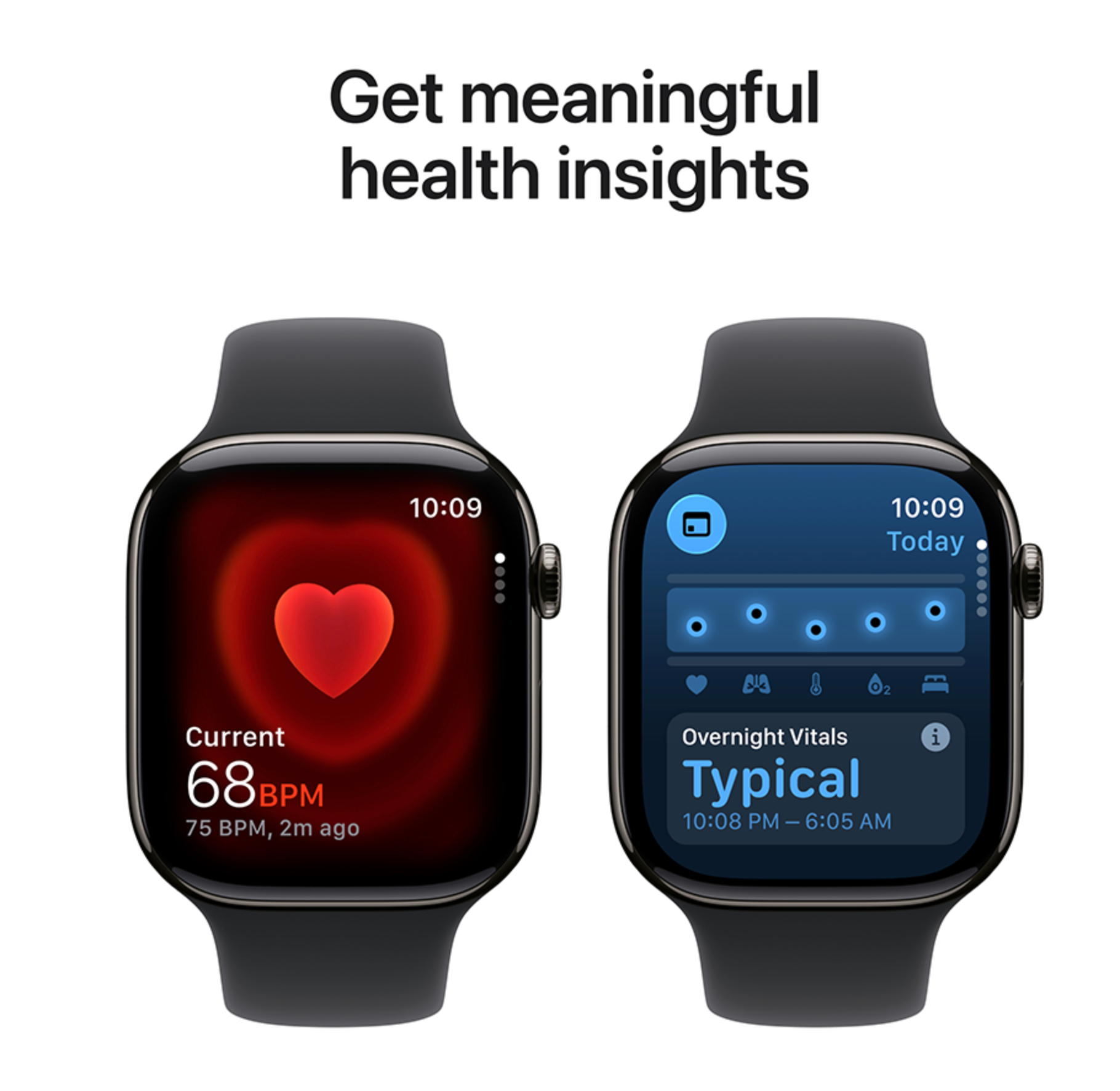 Apple Watch Series 11 46mm GPS + Cellular Titanium Sportbandje M/L Zwart (Zwart)