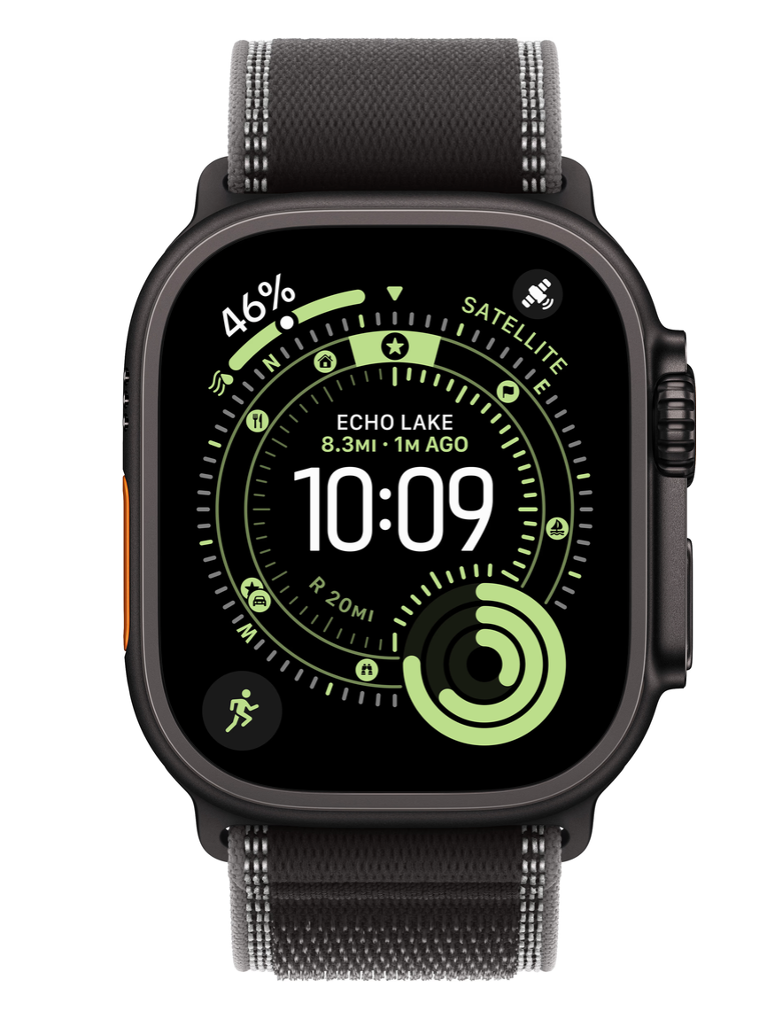 Apple Watch Ultra 3 Cellular 49mm Zwart Trail Band S/M