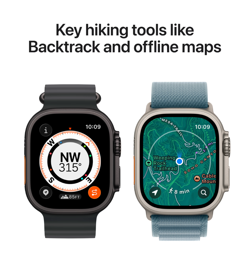 Apple Watch Ultra 3 Cellular 49mm Zwart Trail Band S/M