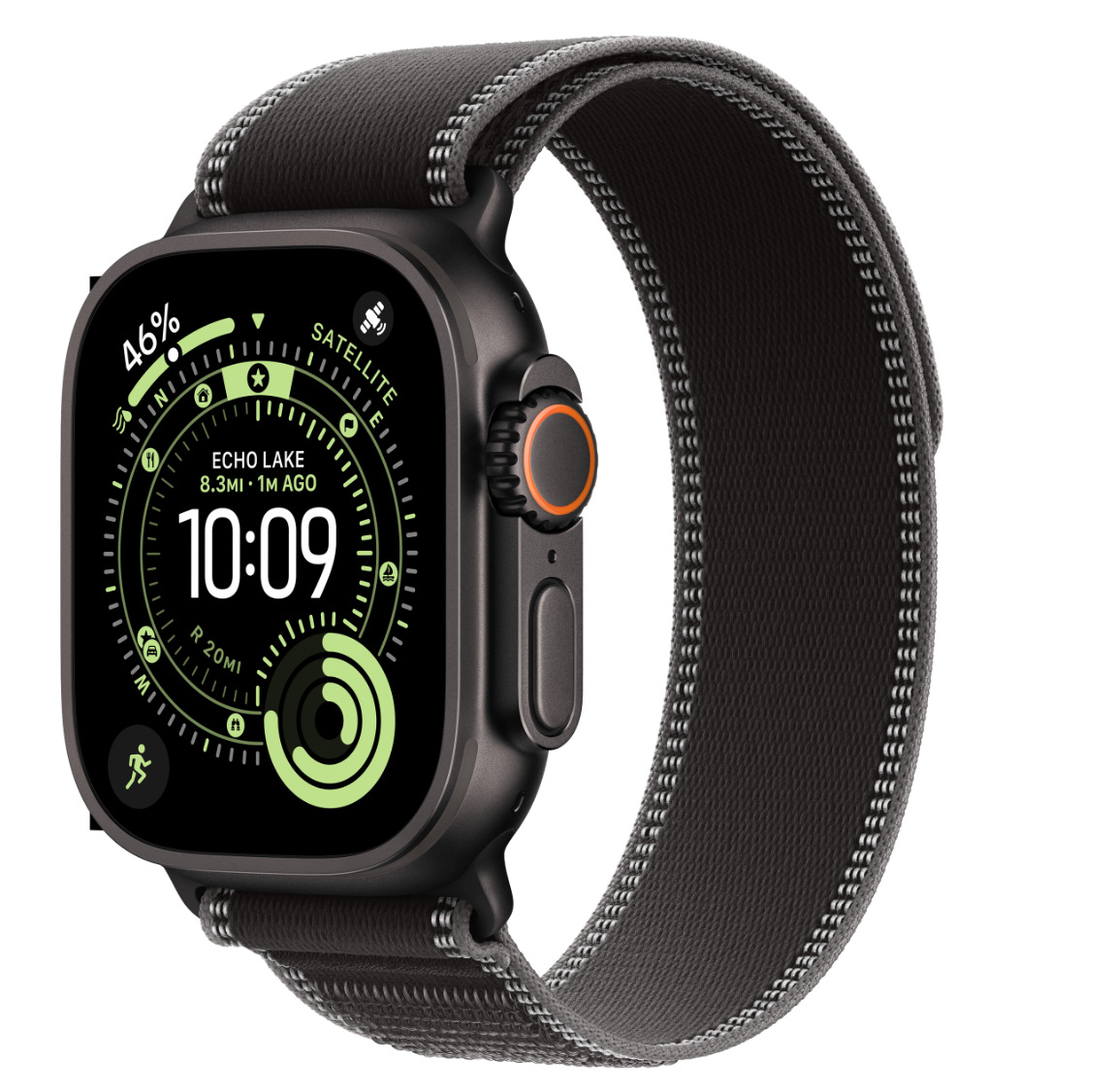 Apple Watch Ultra 3 Cellular 49mm Zwart Trail Band S/M