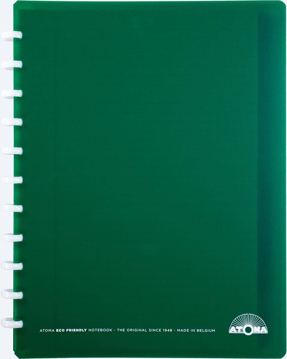 Atoma Eco  schrift, ft A4 +, 120 bladzijden, gelijnd, met 6 tabbladen en 5 showtassen, assorti