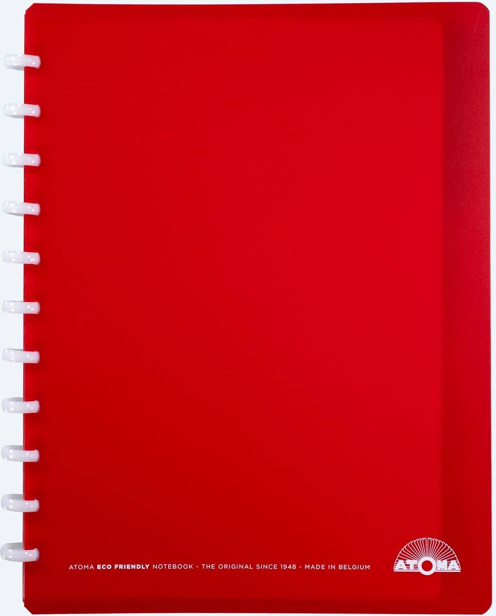 Atoma Eco  schrift, ft A4 +, 120 bladzijden, gelijnd, met 6 tabbladen en 5 showtassen, assorti