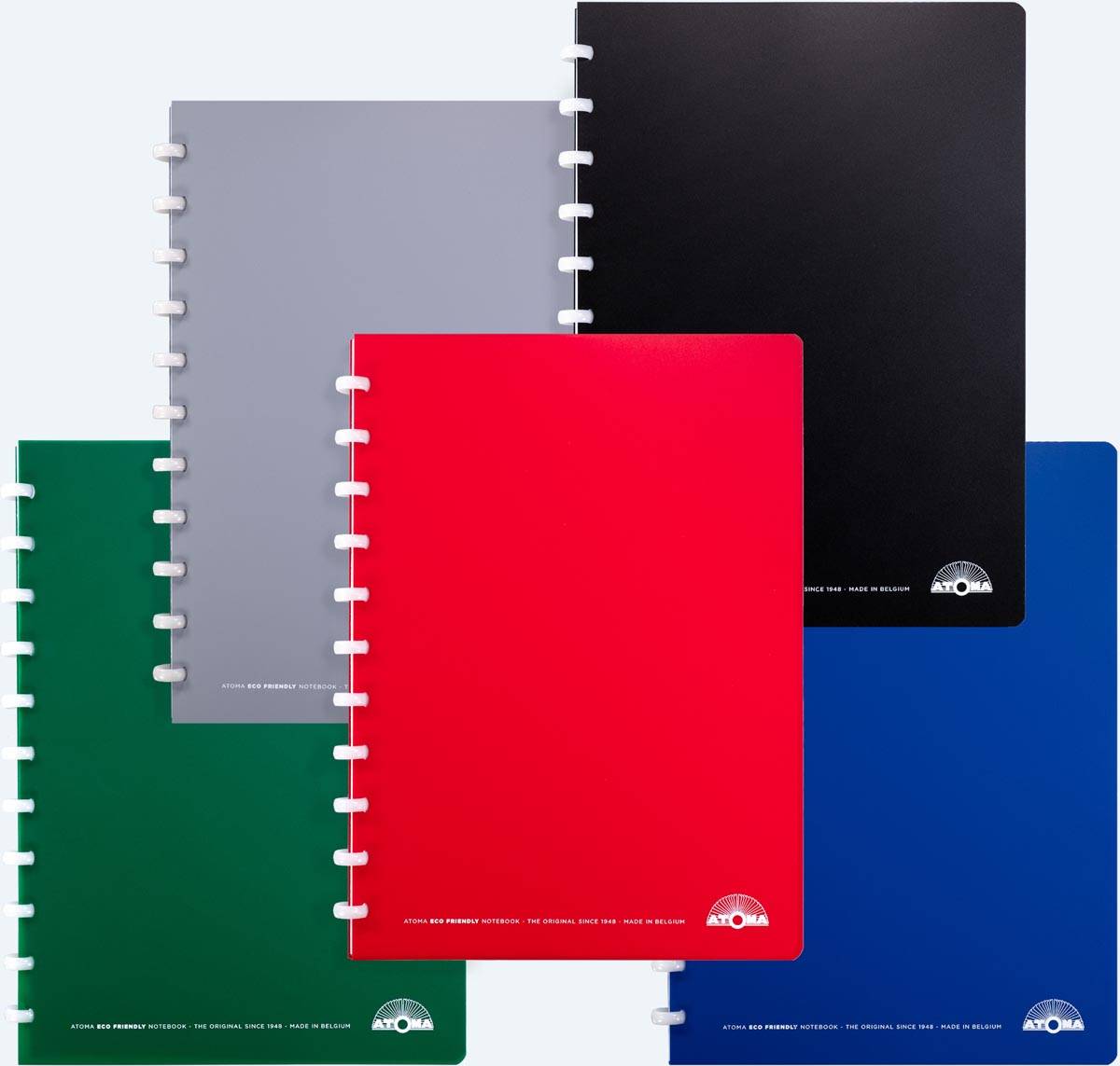 Atoma Eco schrift, ft A4, 144 bladzijden, commercieel geruit, geassorteerde kleuren