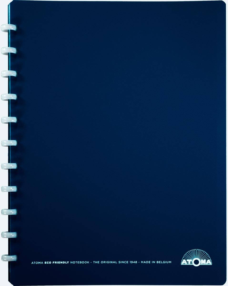 Atoma Eco schrift, ft A4 +, 120 bladzijden, commercieel geruit, met 6 tabbladen en 5 showtassen, assorti