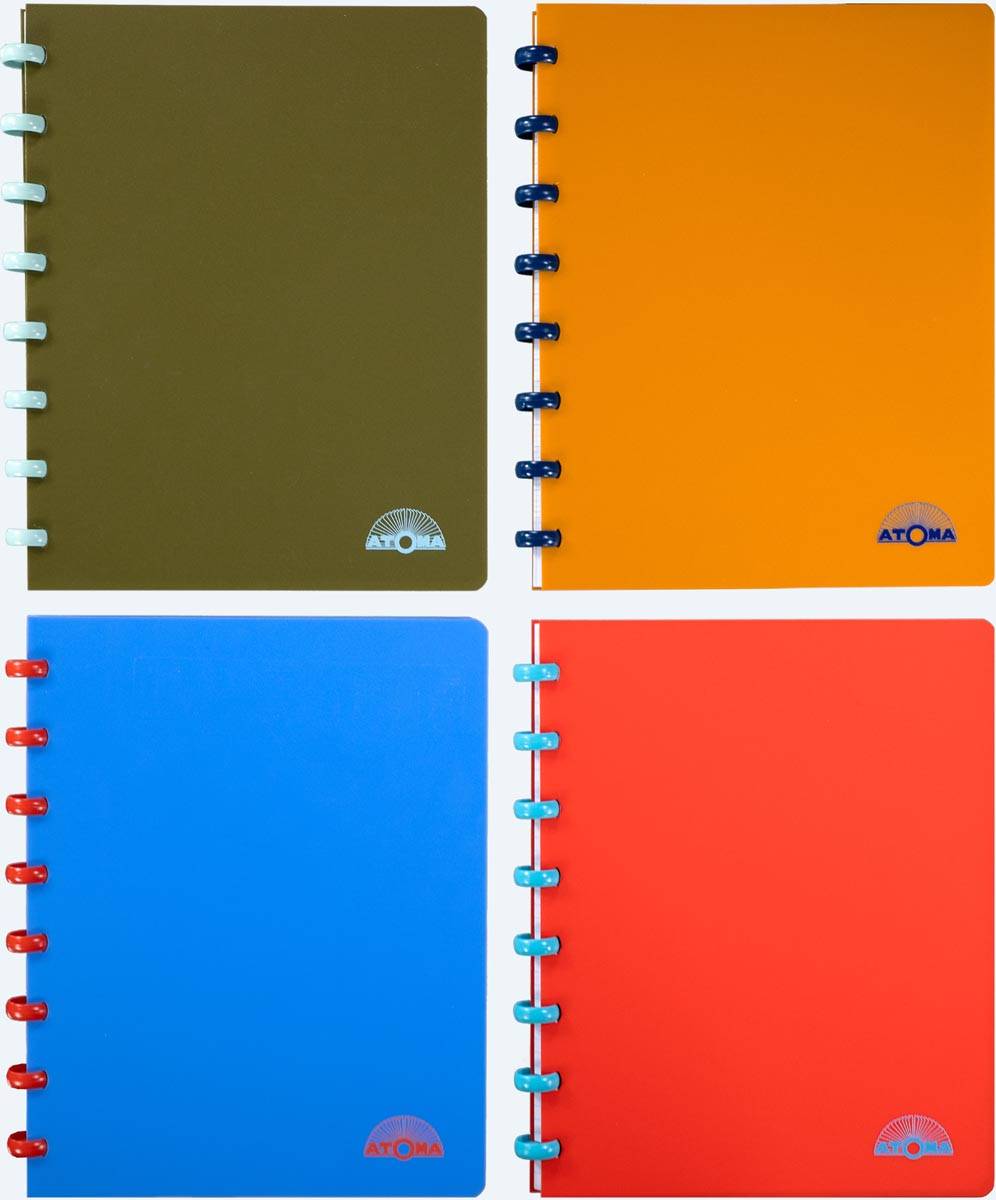 Atoma Nature schrift, ft A5, 144 bladzijden, commercieel geruit, geassorteerde kleuren