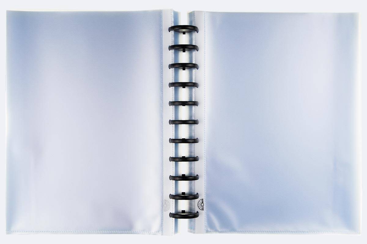 Atoma showalbum, voor ft A4, uit PP, met 100 tassen, geassorteerde kleuren