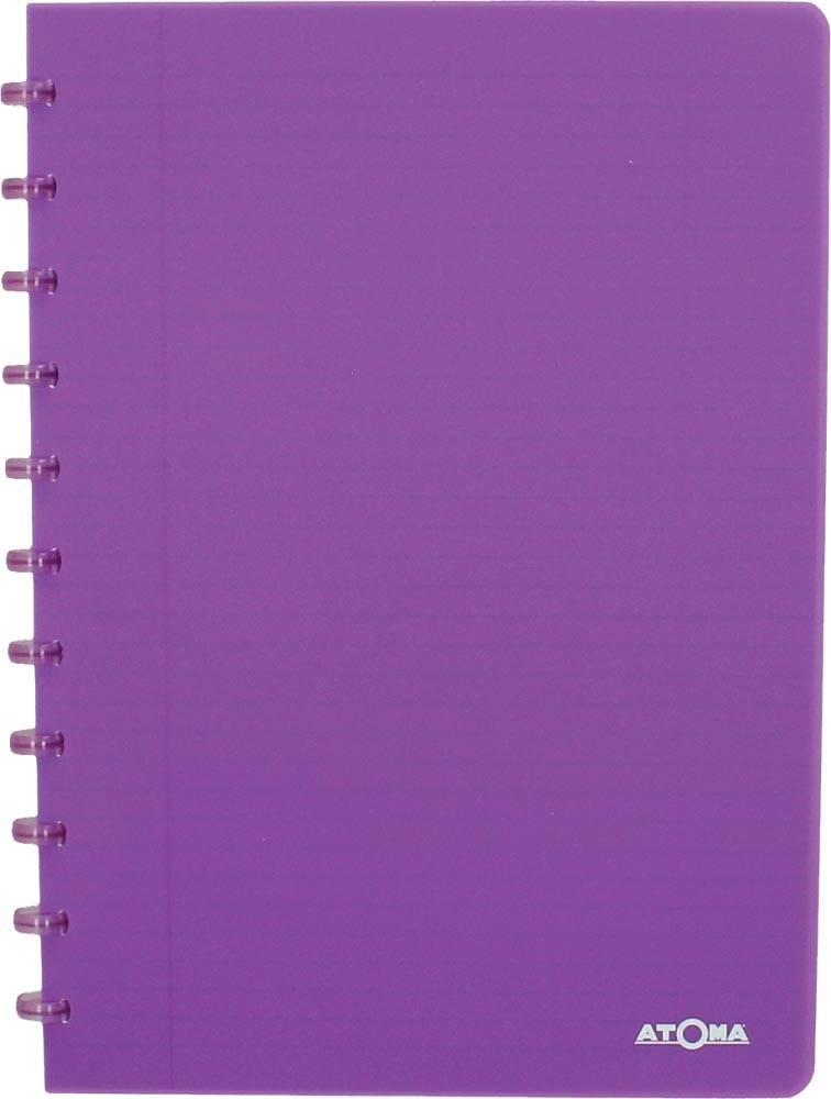 Atoma Trendy schrift, ft A4, 144 bladzijden, gelijnd, transparant paars