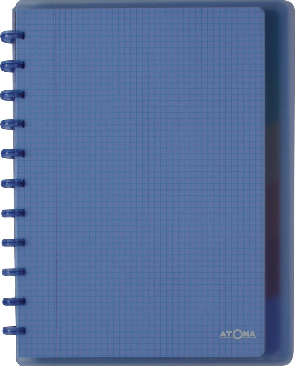 Atoma Trendy schrift, ft A4 +, 120 bladzijden, geruit 5mm, met 6 tabbladen en 5 showtassen, in geassortee