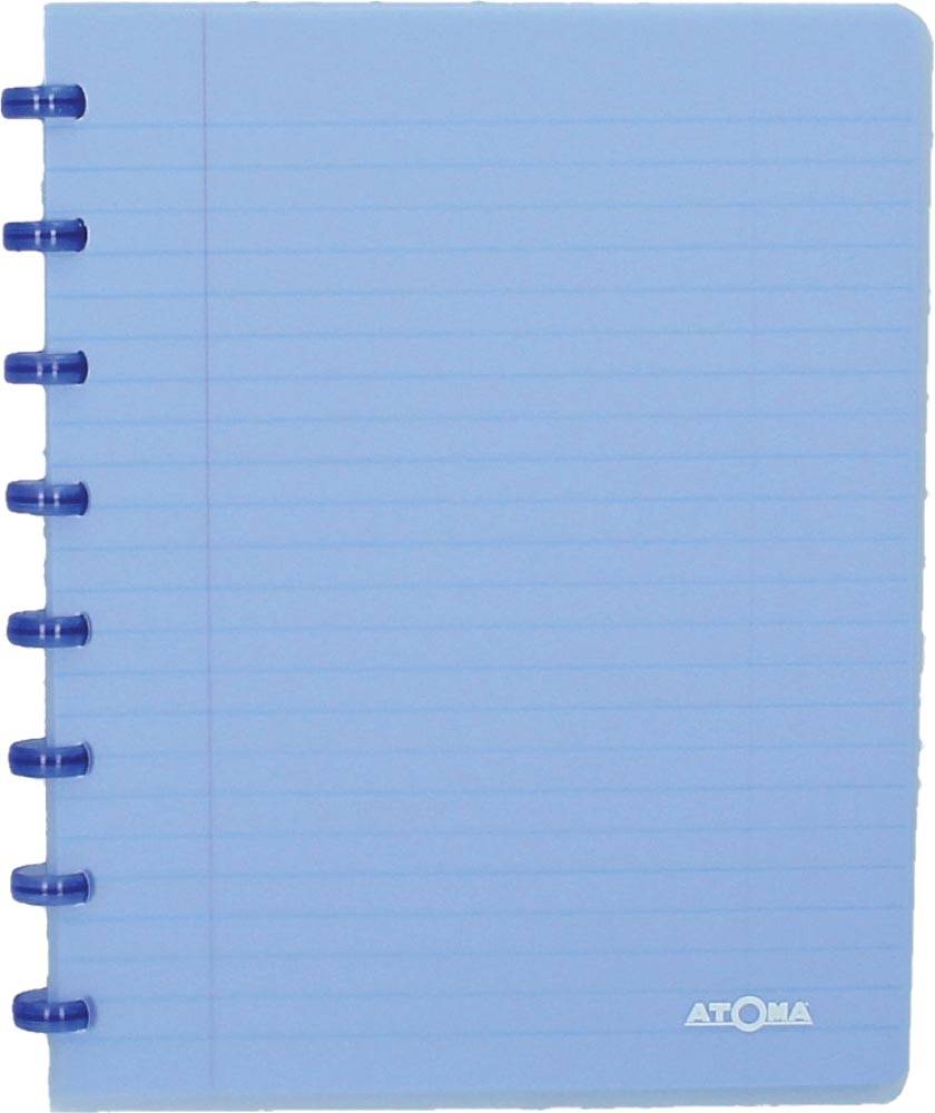 Atoma Trendy schrift, ft A5, 144 bladzijden, commercieel geruit, transparant blauw