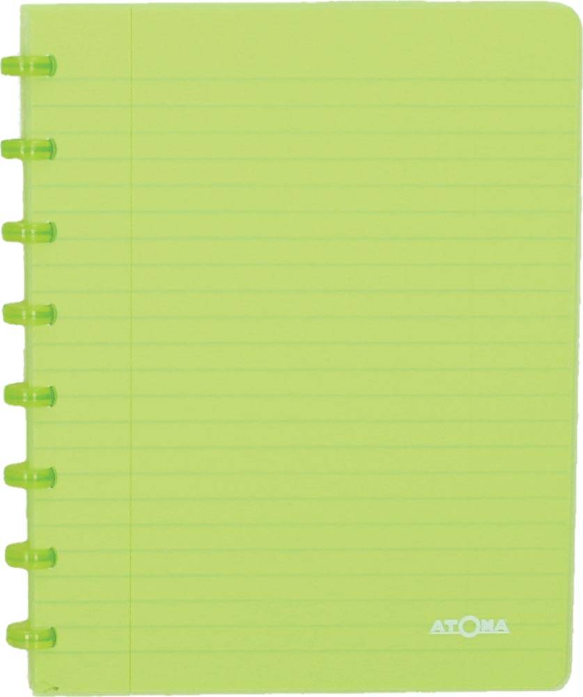 Atoma Trendy schrift, ft A5, 144 bladzijden, gelijnd, transparant groen