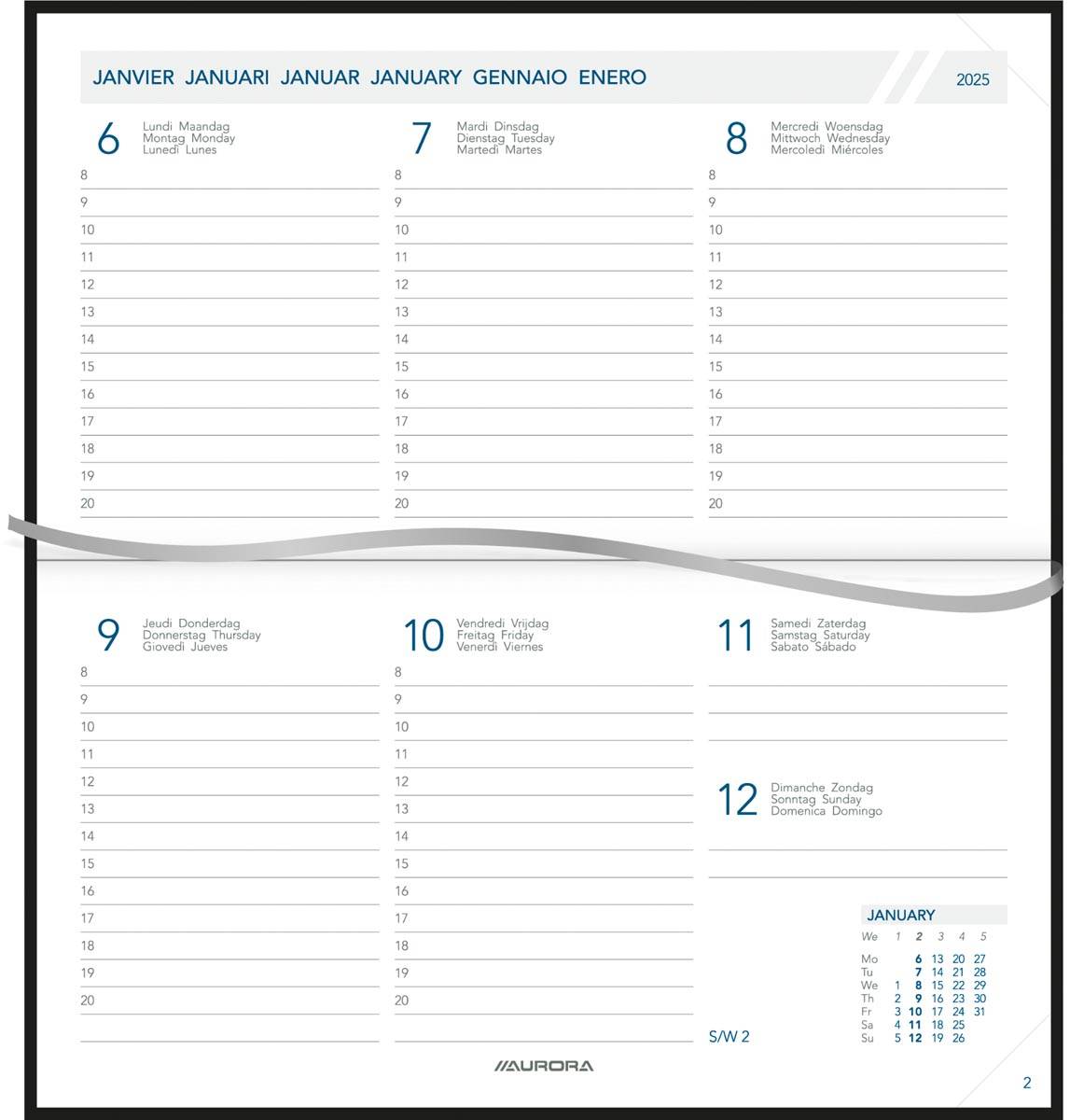 Aurora Novoplan 17 Florence, zwart, 2026