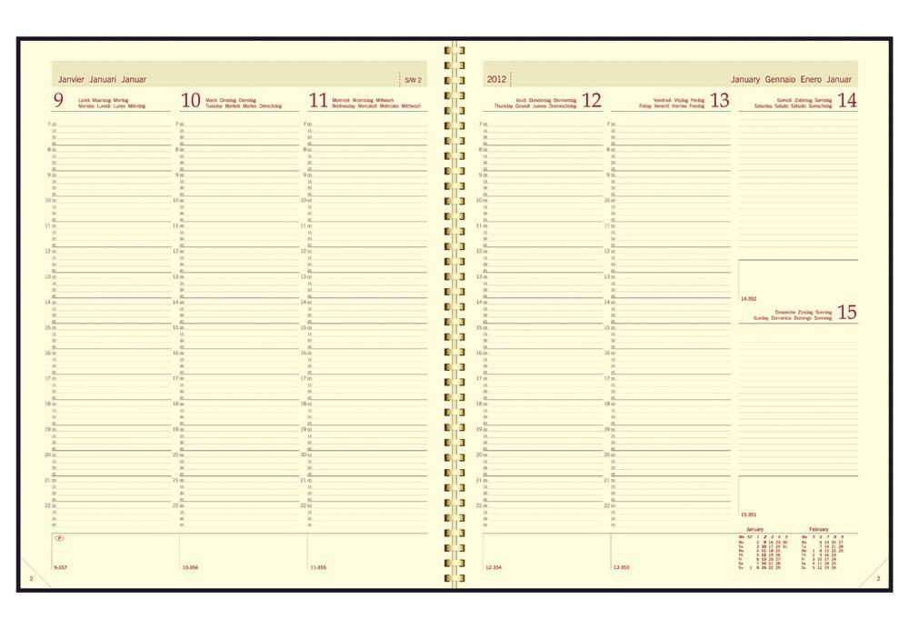 Aurora Plan-a-week 27P Alaska, geassorteerde kleuren, 2025