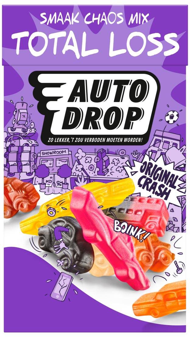 Autodrop snoep Total Loss, doos van 280 gram