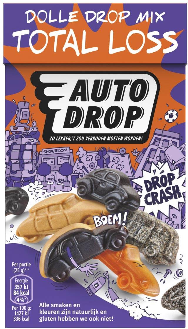 Autodrop snoep Total Loss Drop, doos van 280 gram