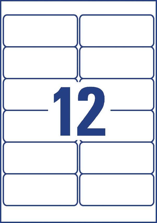 Avery afneembare weerbestendige etiketten Ft 99,1 x 42,3 mm (b x h), wit, doos van 240 etiketten