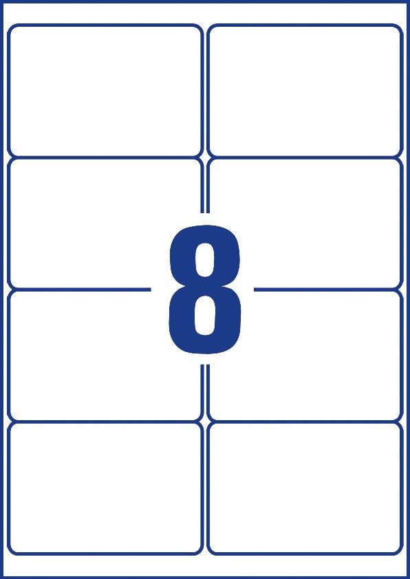 Avery afneembare weerbestendige etiketten Ft 99,1 x 67,7 mm (b x h), wit, doos van 160 etiketten