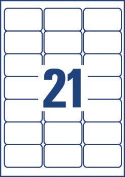 Avery J8160-25 adresetiketten ft 63,5 x 38,1 mm(b x h), 525 etiketten, wit