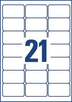 Avery J8560-25 adresetiketten ft 63,5 x 38,1 mm (b x h), 525 etiketten, transparant